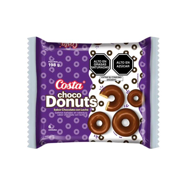 CHOCO DONUTS Galletas Saber Chocolate con Lache Pate x6 und